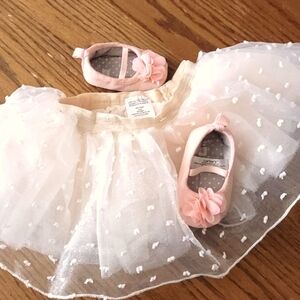 Tutu skirt with cute shoes